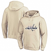Men's Customized Washington Capitals Cream All Stitched Pullover Hoodie,baseball caps,new era cap wholesale,wholesale hats